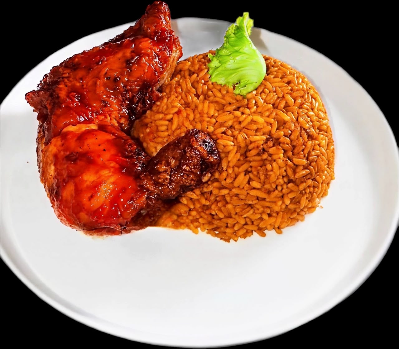 Jollof rice and chicken